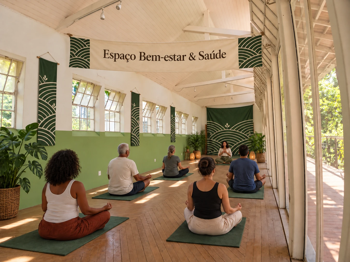 Cena conceitual do espaço Bem-estar & Saúde